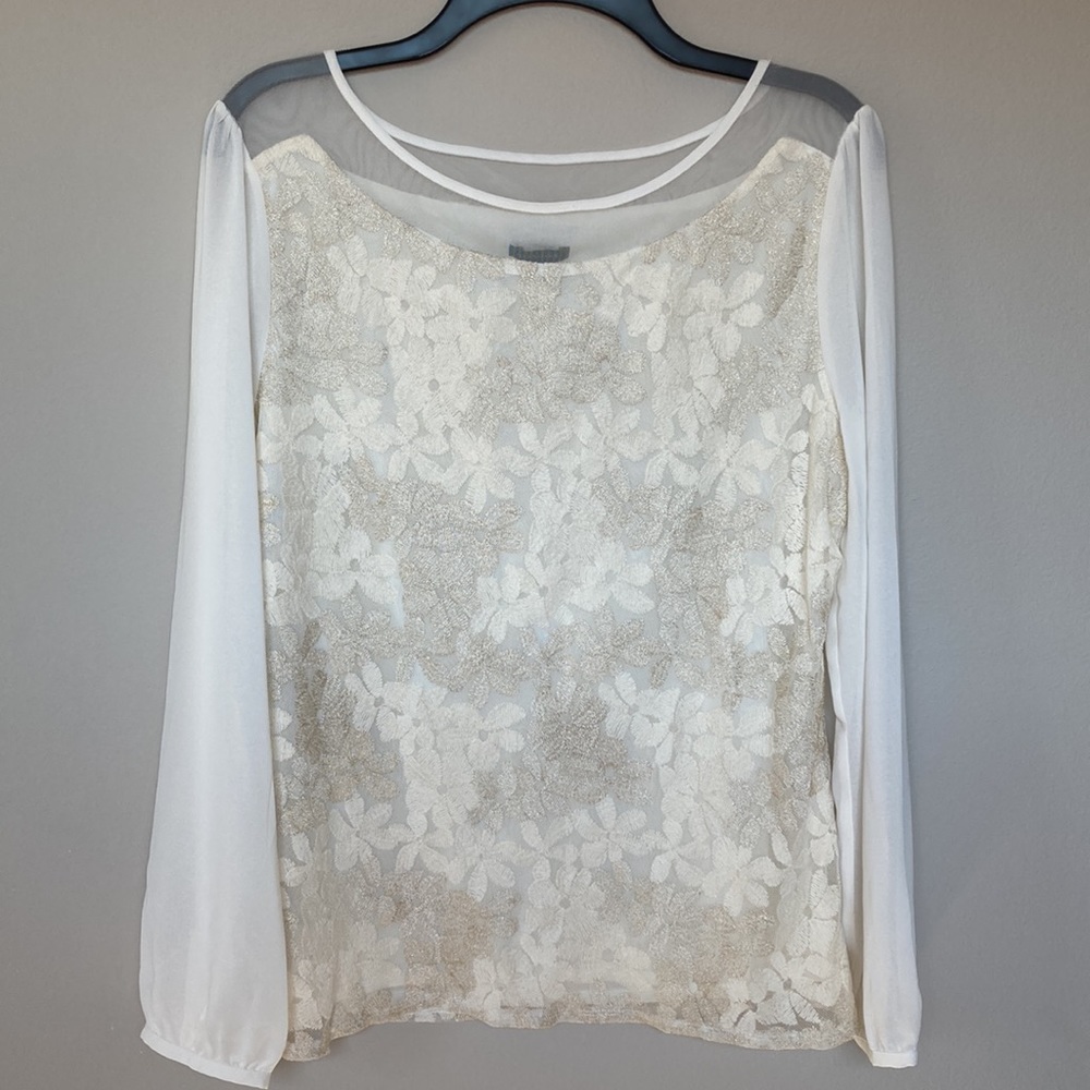 Ann Taylor Embroidered Blouse